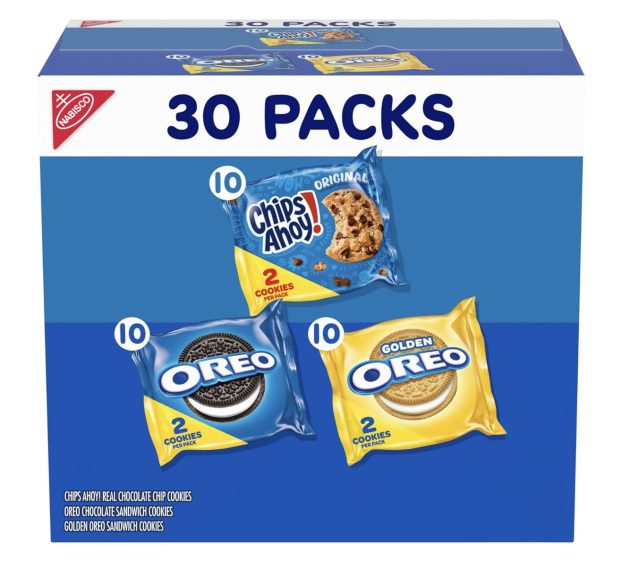 Nabisco Sweet Treats Cookie Variety Pack OREO, OREO Golden & CHIPS AHOY!, 30 Snack Packs